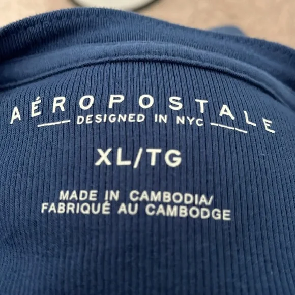 American Eagle Outfitters Fitted Blue Short Sleeve Tee - Picture 7 of 7